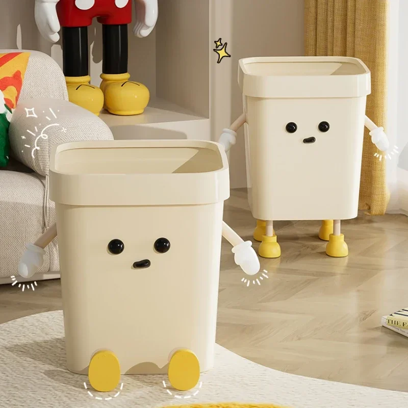 Trash can household new high-value living room bedroom kitchen toilet large cartoon creative cute sanitary bucket