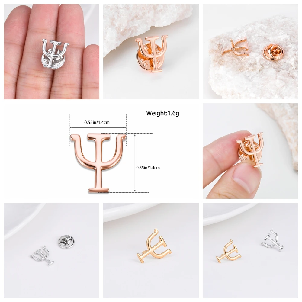 DCARZZ Psychology Psi Brooches Medical Charm Backpack Lapel Pins Badge Medicine Jewelry for Psychologist Doctor Nurse