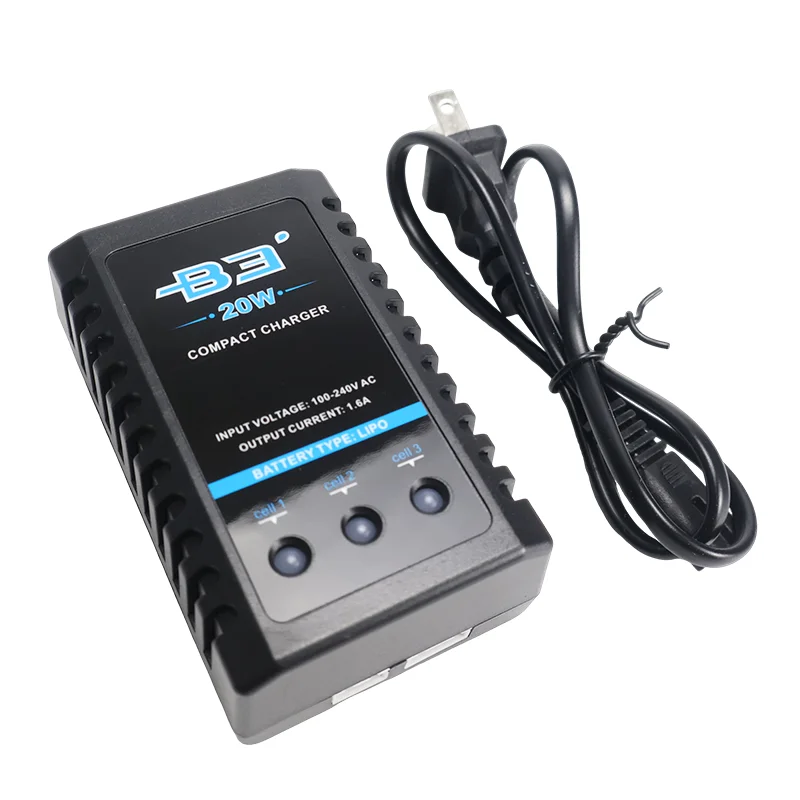 شاحن بطارية ليبو IMAX (B3 Pro 10W)(B3 20W)7.4V 11.1V 2S 3S 110-240V Lipo شاحن إمداد الطاقة الاتحاد الأوروبي/الولايات المتحدة التوصيل لعبة مجسمة RC #5