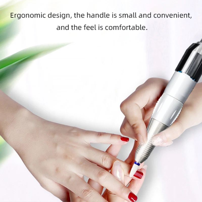 35000rpm Electric Nail Diamond Set Portable Charging High -end Nail Art Drilling Tools with Micro Motor FN329