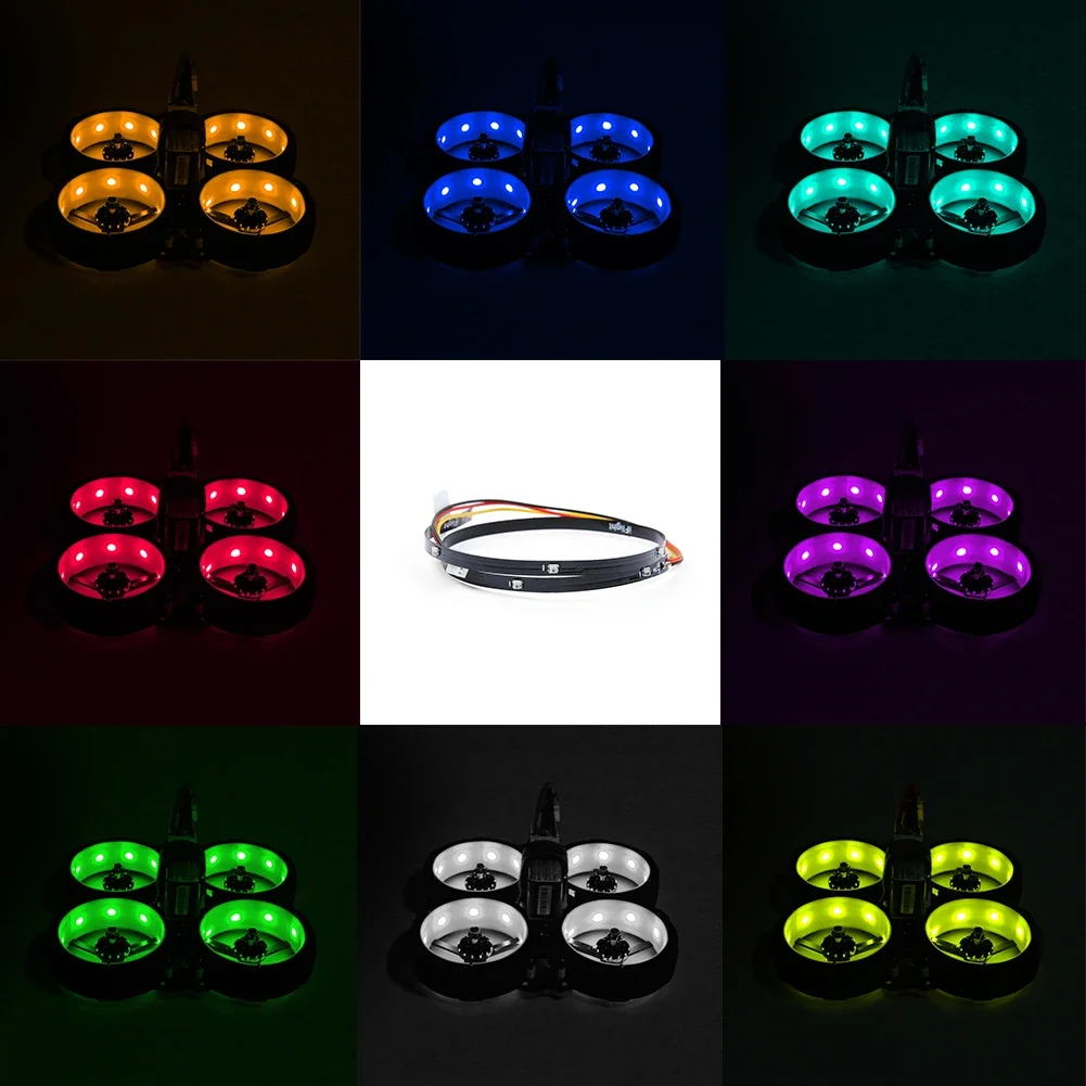 4 Stück iFlight programmierbare RGB 9 LED-Leuchten 75 mm/116 mm Länge mit Prop-Kanäle für BumbleBee Green Hornet FPV CineWhoop-Teile