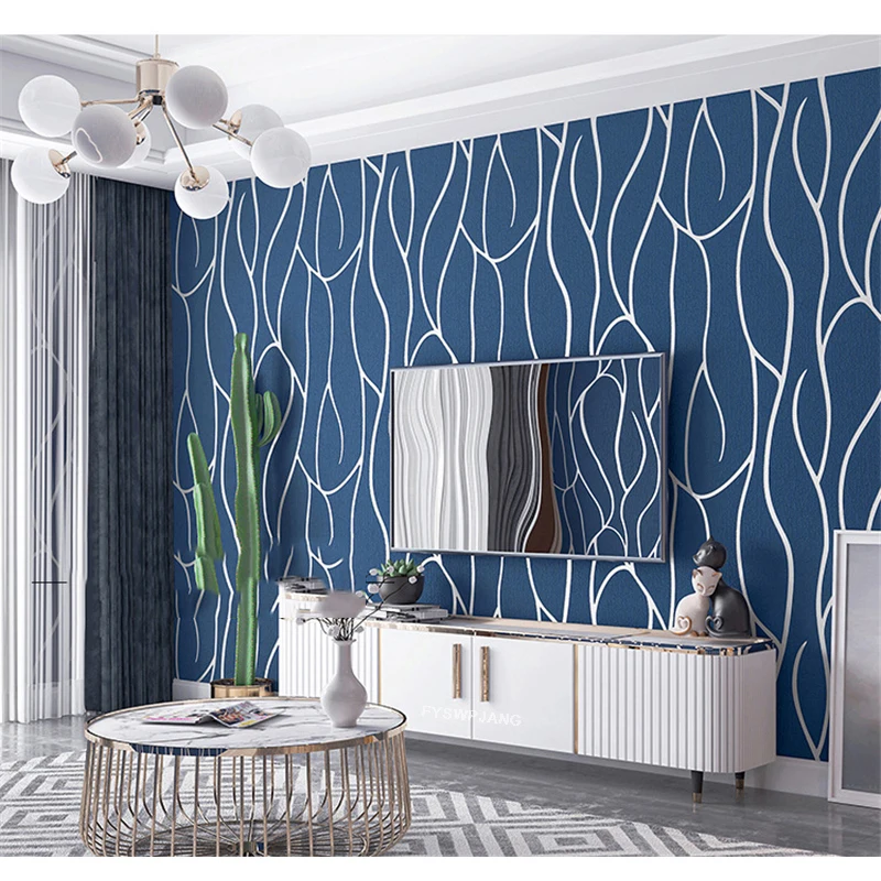 Papel tapiz decorativo para sala de estar dormitorio adhesivo de pared de fondo de TV papel tapiz no tejido no autoadhesivo engrosado papel tapiz 3D