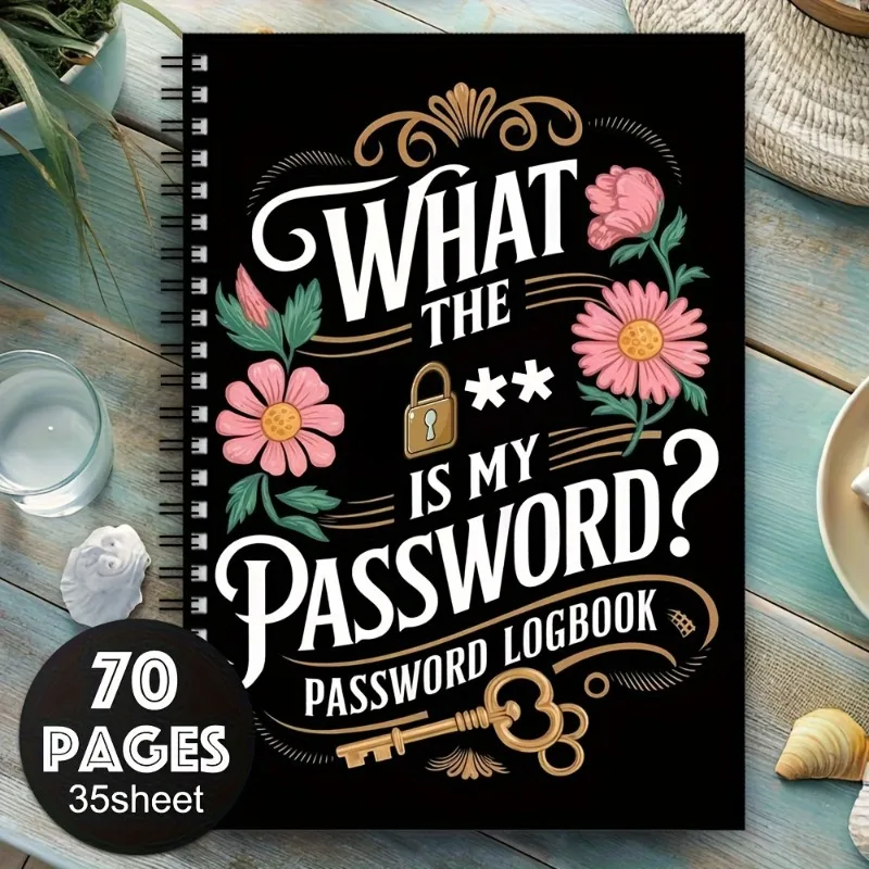 Password Notebook, Spiral Bound Log Book for Website & Address Information,Office Calendars and Planners, Caderno,다이어리,notebooks
