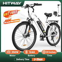 HITWAY Electric bike, 28 electric bikes, city e-bike with removable battery 36V 12Ah, motor 250W, 7 speeds