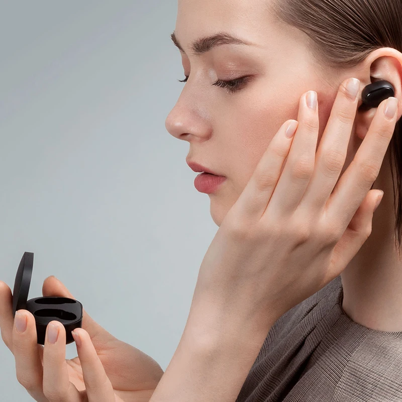 3/6/10 peças originais xiaomi redmi airdots 2 fones de ouvido verdadeiro fone de ouvido sem fio ruído reductio fone de ouvido com mic tws atacado