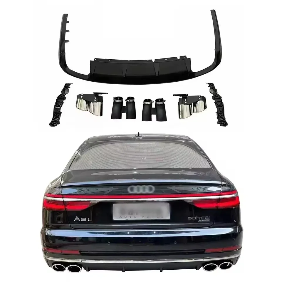 Rear diffuser performance S8 model for Audi A8 D5 2019 2020 2021 2022 to S8 look rear diffuser