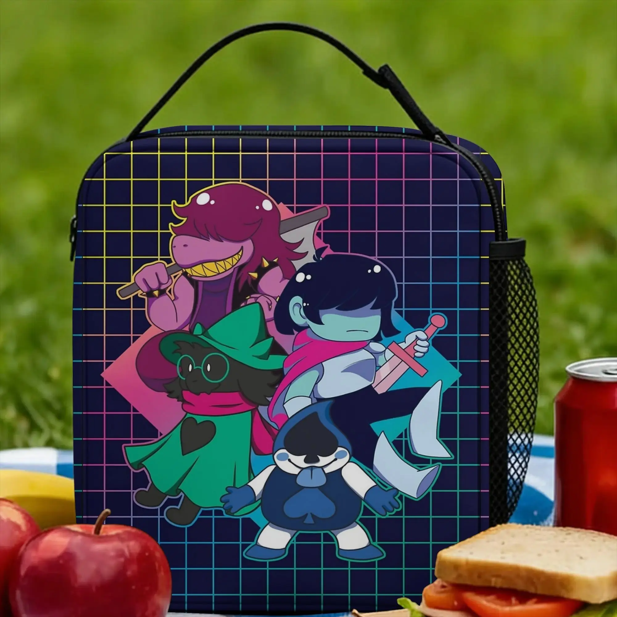 Deltarunes Insulated Lunch Bag Thermal Bag Reusable,Meal Container  High Capacity Tote Lunch Box for Men Women Beach  Outdoor