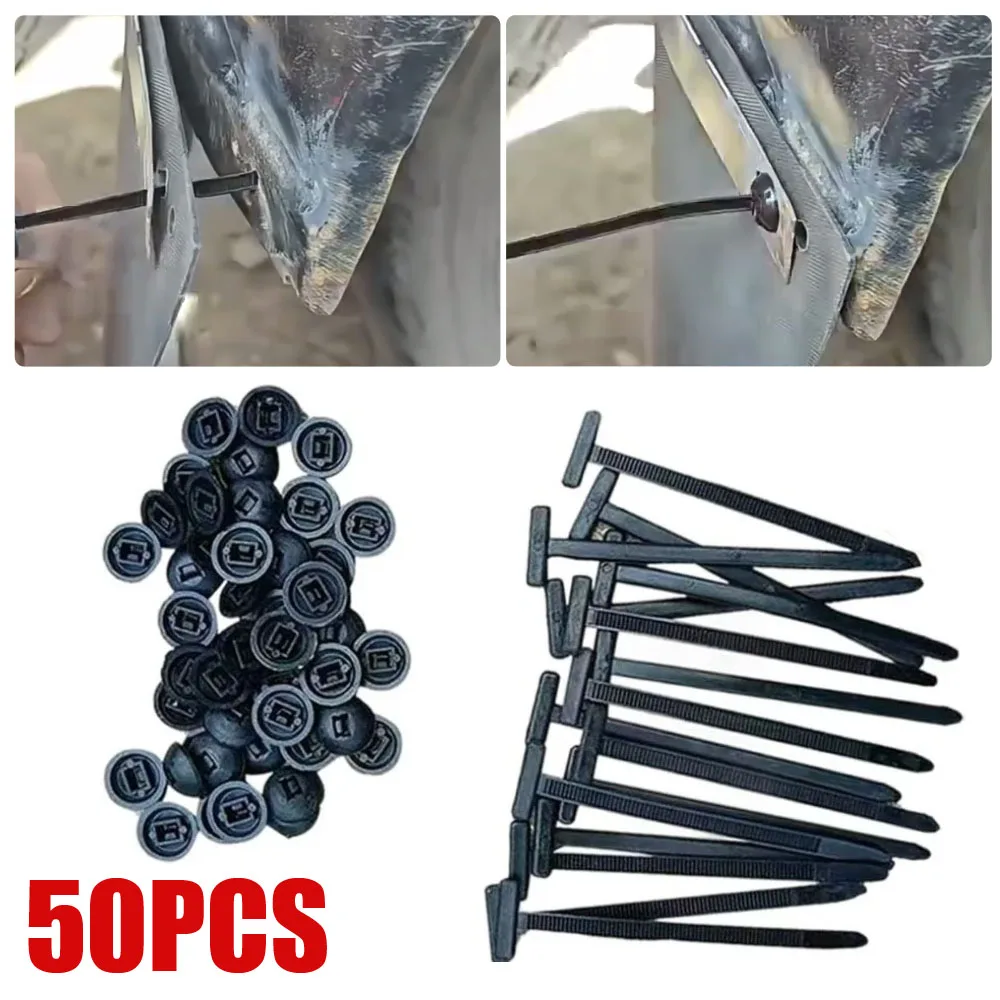

50pcs Self-locking Nylon Universal Cable Tie Buckle Household Plastic Fixed Strap Iron Cable Gap Car Instrument Zip Ties