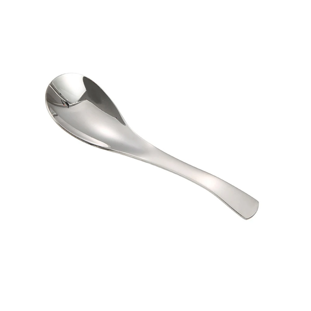 

4pcs Stainless Steel Soup Spoons Thickened Coffee Scoop Serving Tableware Home Restaurant Middle Size Polished Ergonomic Handle