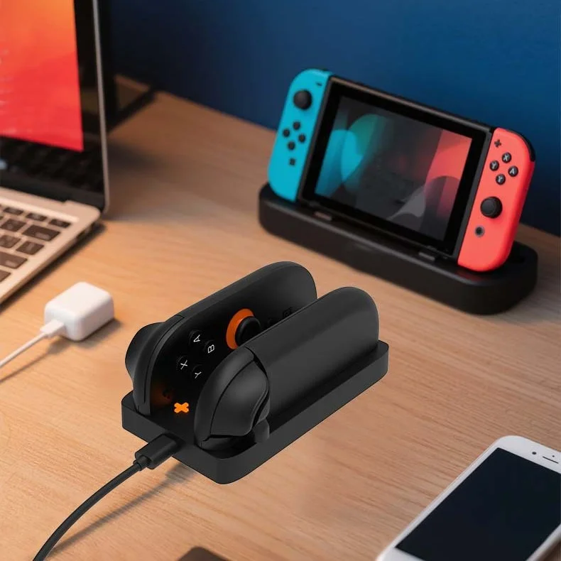 Stacja Dokująca Ładująca do Nintendo Switch 2 Joycons Podstawka Ładująca z Wskaźnikiem LED Kabel USB Typu C do Ładowania Switch 2 — zdjęcie produktu 2
