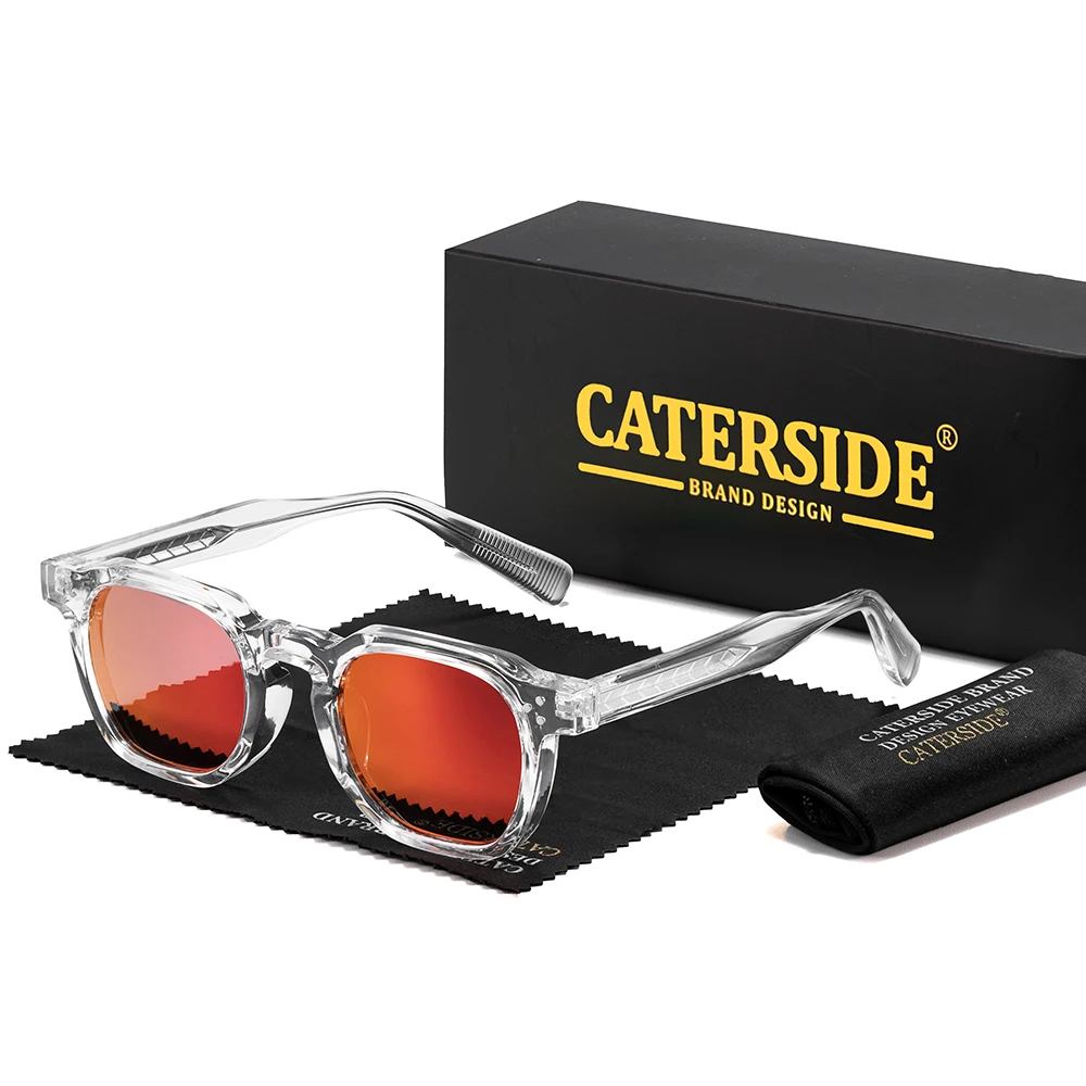 CATERSIDE Herren Retro Quadratische Sonnenbrille Hochwertiges Luxus-Design Sonnenbrillen Damen Fahren Reisen Strand Sommer Stilvolle Brille UV400 – Detail 6