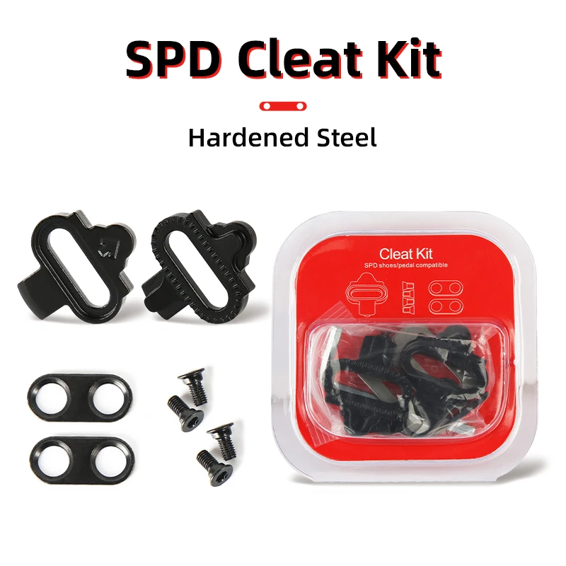 MTB SPD Cleats Kit For Self-locking Pedal Hardened Steel Mountain Bike Pedal Cleat Cycling Shoe Calas SPD Shoes Pedal Compatible