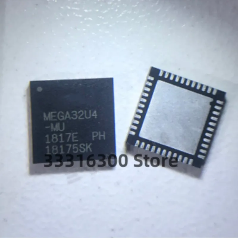 5PCS New ATMEGA32U4-MU  Silk screen  MEGA32U4-MU  QFN44 Microcontroller chip IC