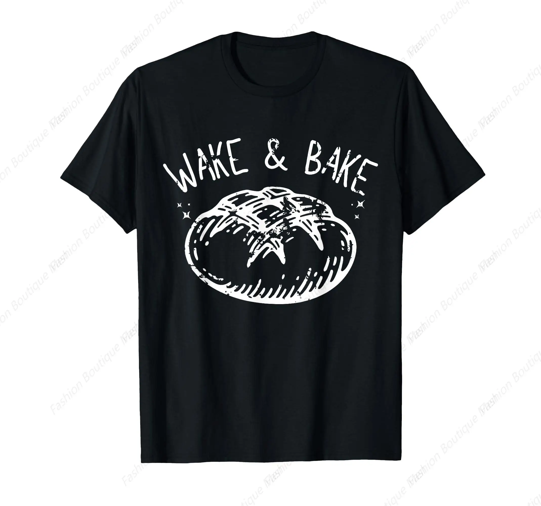 Bread Baking Design Sourdough Starter tee Wake and bake T-Shirt Cotton Tops  Design Special Street Classic Tee Shirt