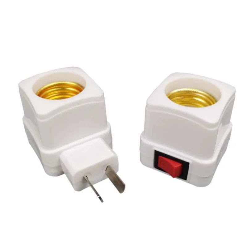 

E27 LED Light Lamp Bulbs Socket Base Holder US Plug Light Adapter ON/OFF Switch White Lamp Holder for LED Table Lamp LED