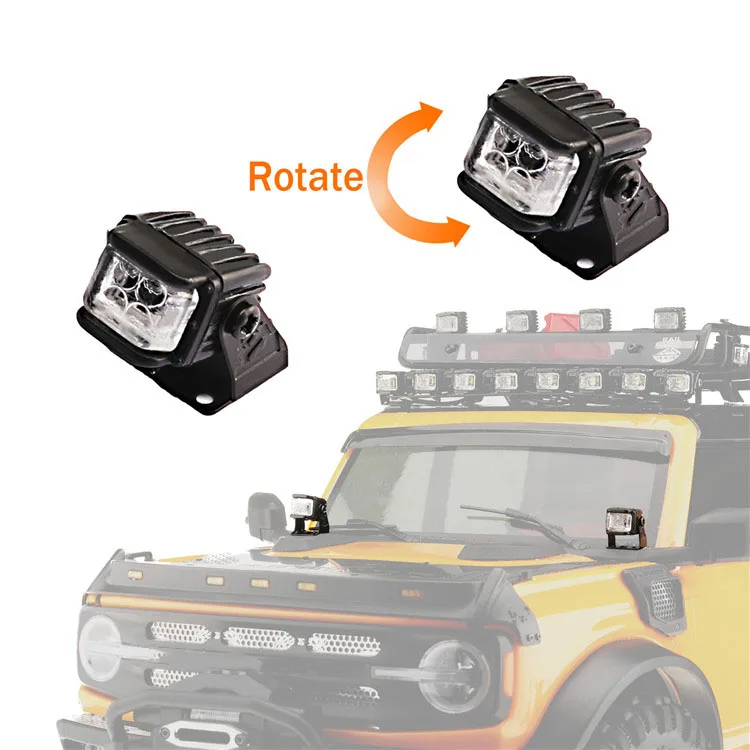 LED Spotlight Dome Light for 1/10 RC Crawler Car Traxxas TRX4 Defender Bronco AXIAL SCX10 RC4WD JIMNY