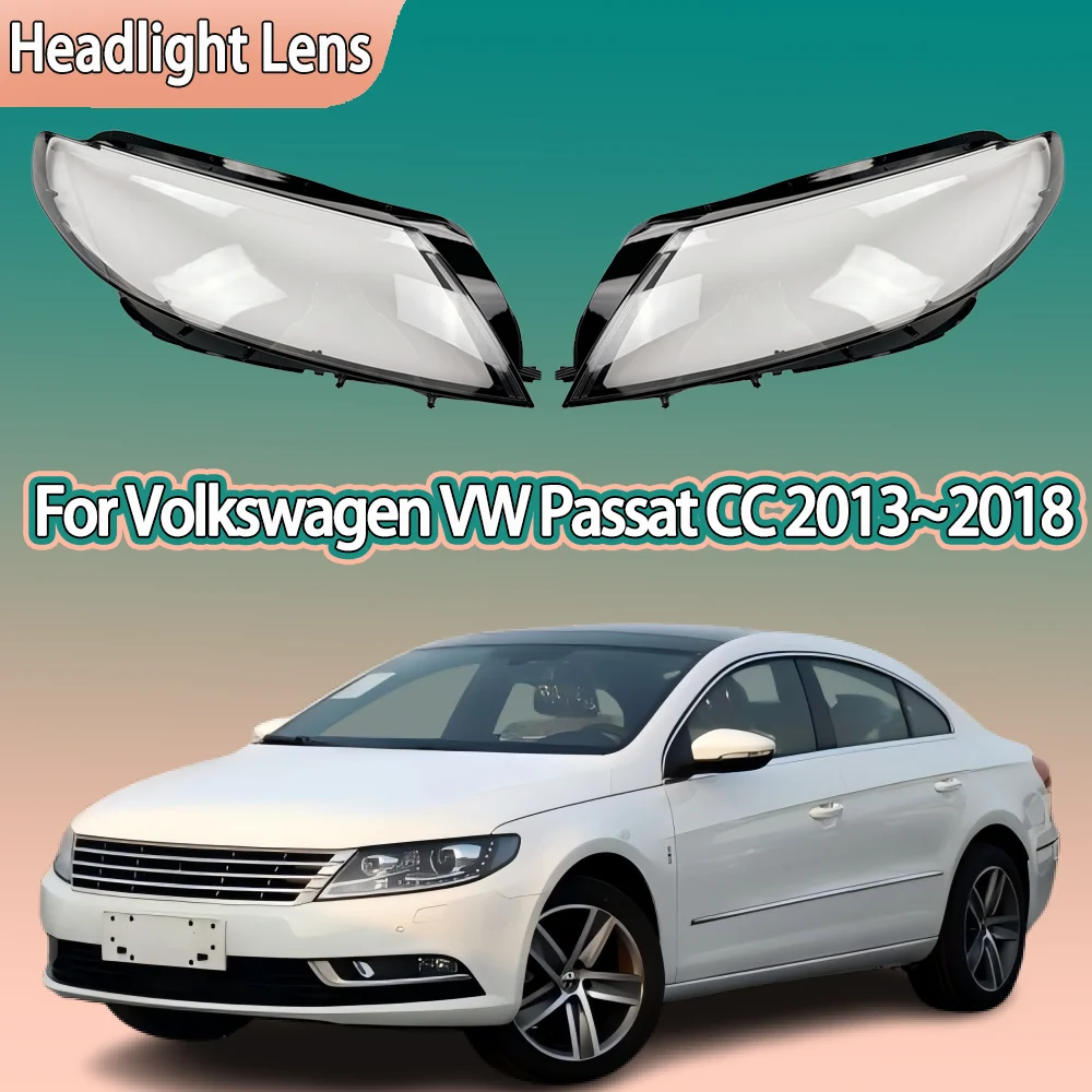 

For Volkswagen VW Passat CC 2013 2014 2015 2016 2017 2018 Headlamp Cover Headlight Shell Lens Plexiglass Transparent Lampshade
