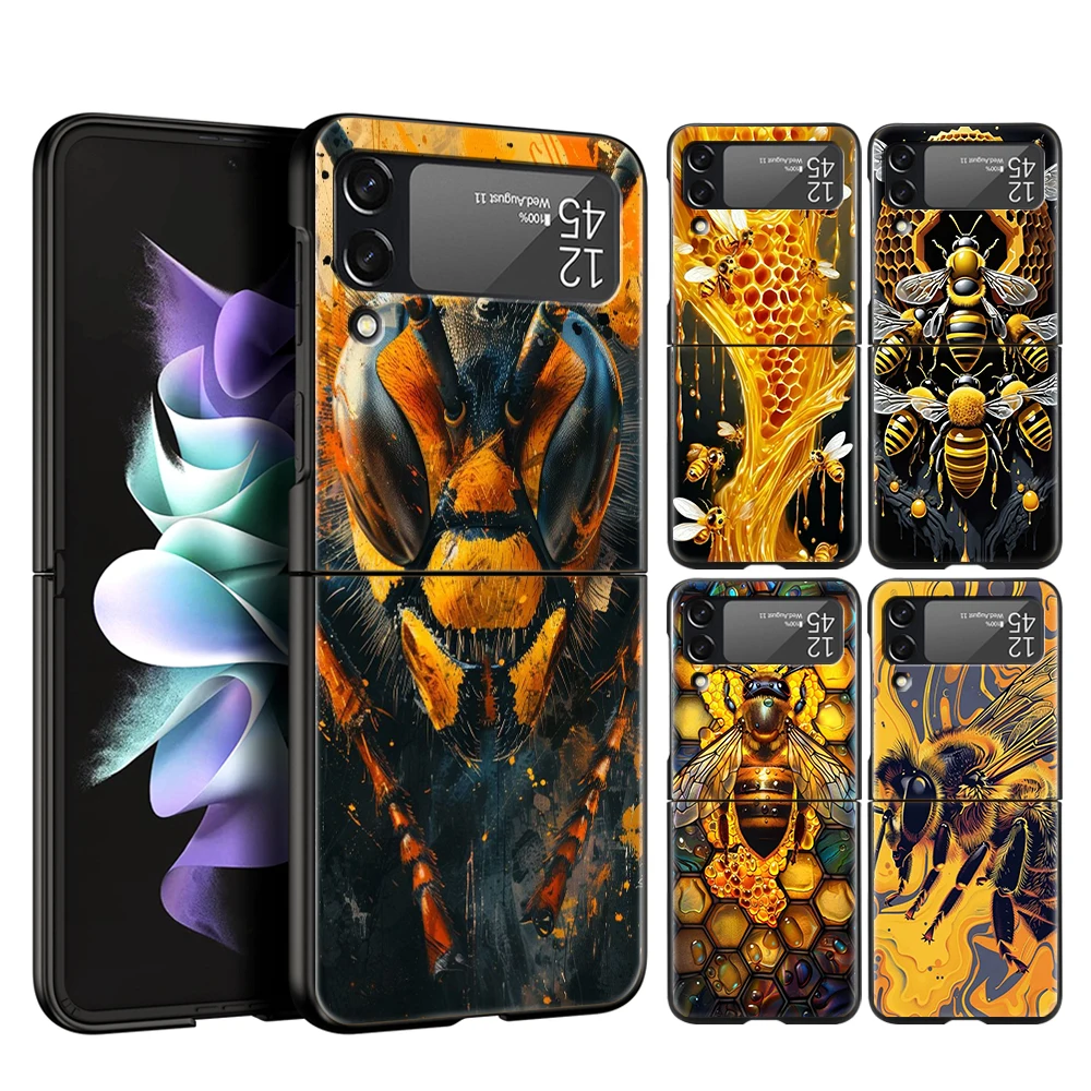 Bugs bees scientific decomposition Hard PC Phone Case For Samsung Galaxy Z Flip 6 5 4 Black Cover For Galaxy Z Flip 3 Capas Bags