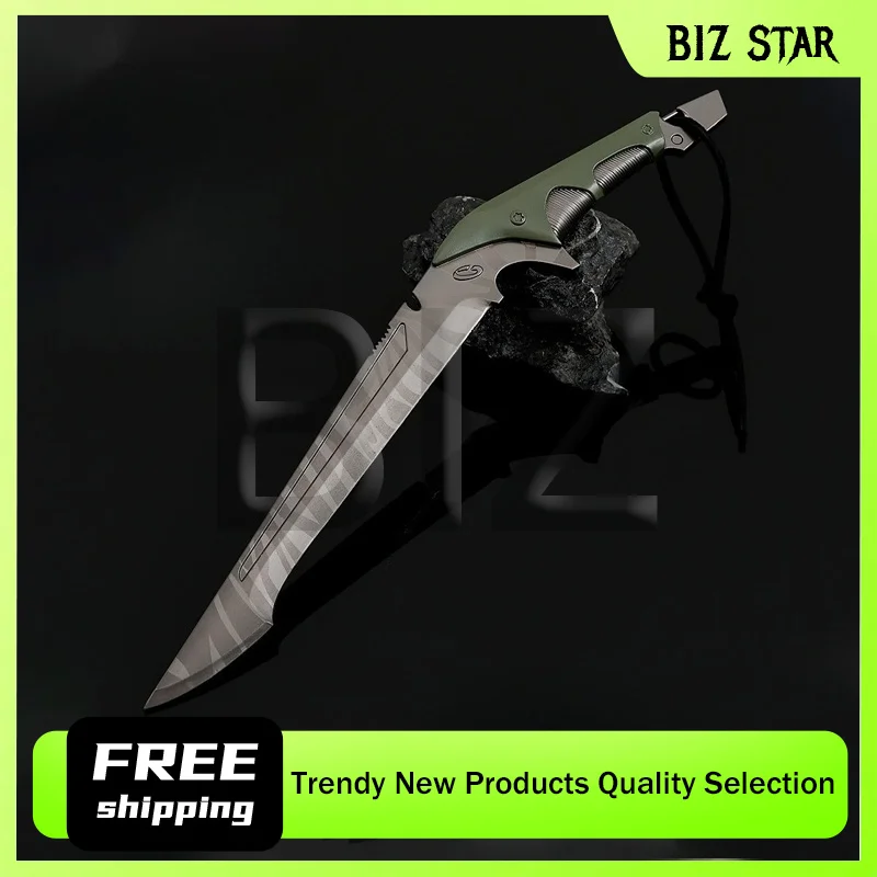 

22cm/8.66in Arena Breakout Game Peripherals Shark Knife Metal Weapon Models Training Knife Crafts Desktop Collectible toys Gifts