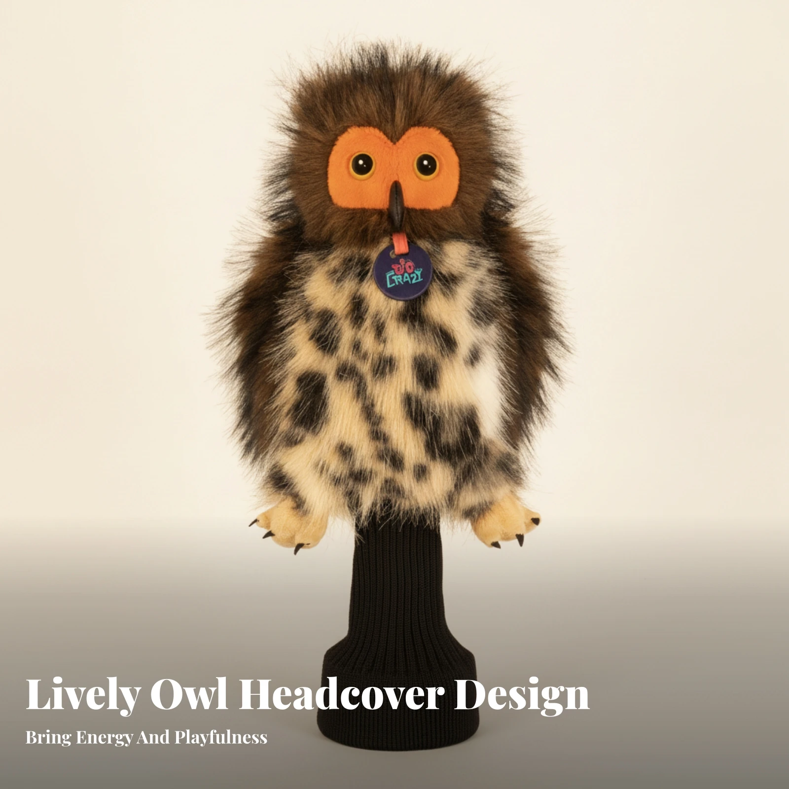 Animal Golf Club Cover Scratch Protection Owl Driver Headcover Owl Golf Headcover Gift Idea - view 4