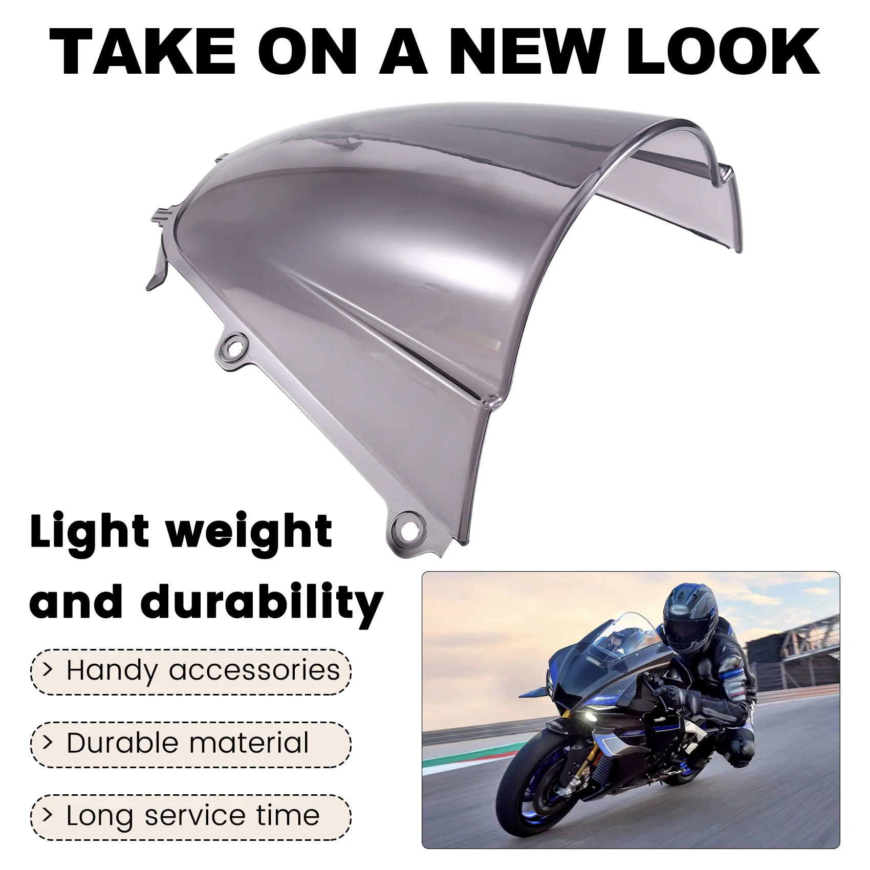A30F-Motorcycle Windscreen Windshield Sport Screen Protector Wind Deflector For YAMAHA YZF-R9 YZF R9 R 9 R9 2025 2026