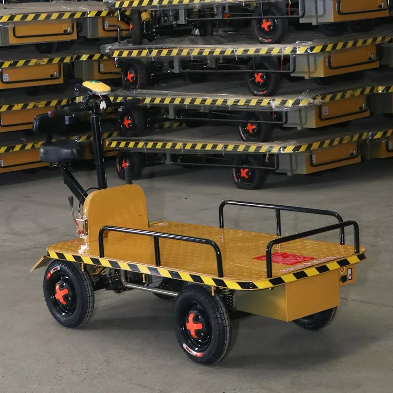 For 1.5 Ton Electric Four Wheel Flatbed Truck Warehouse Logistics Factory Cargo Handling Heavy Duty Material Transport