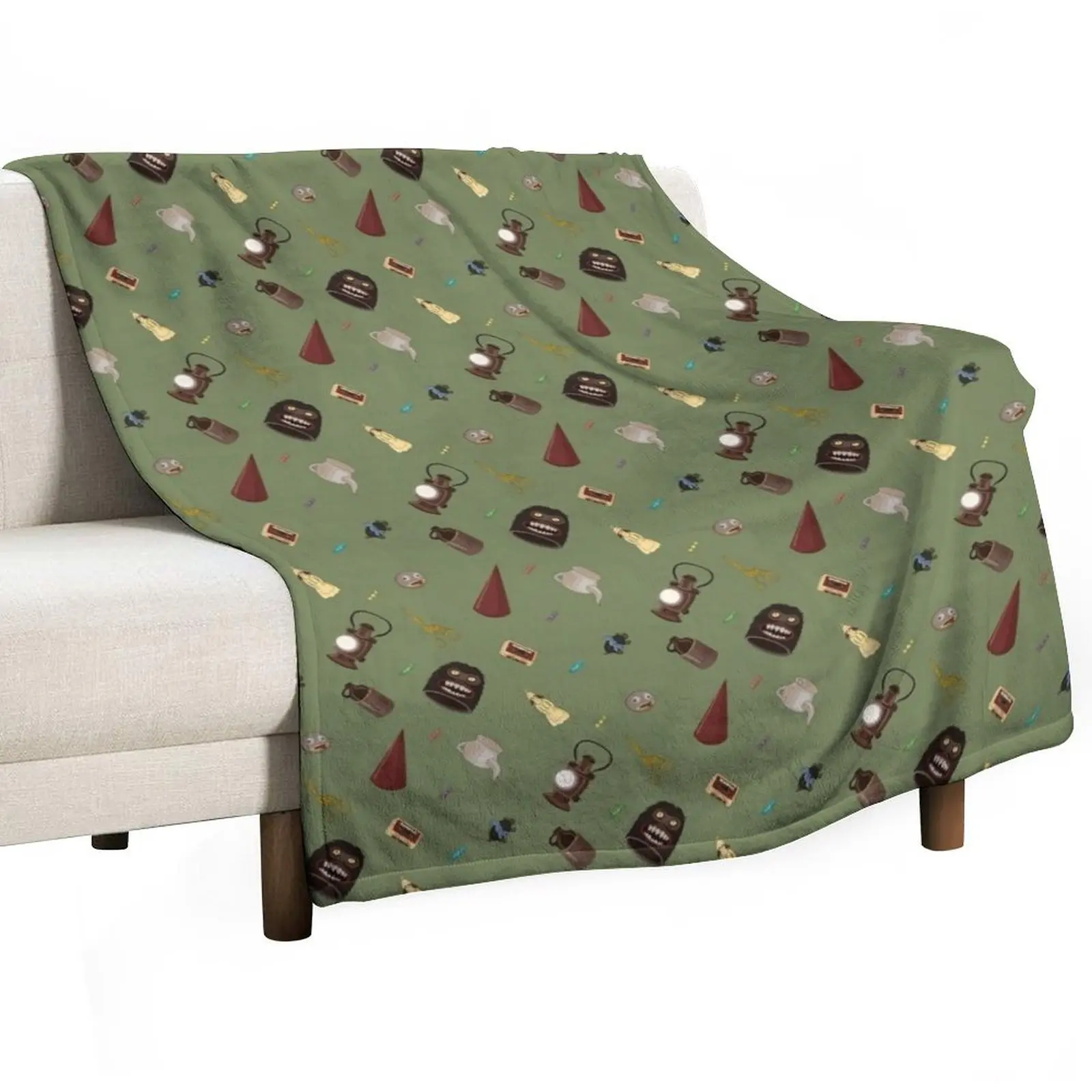 

Over The Garden Wall Easter Egg Pattern Throw Blanket Flannel Fabric Sofa Quilt Soft Heavy Blankets