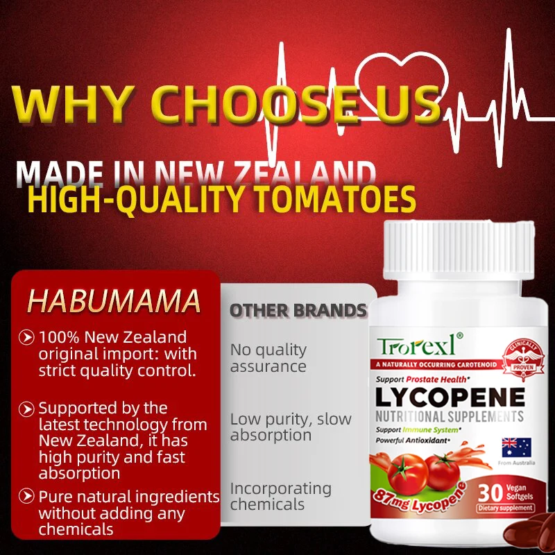 Trorexl Lycopene for Men Prostate Supplements Prostate Support Supplement for Mens Health for Urinary and Prostate Health