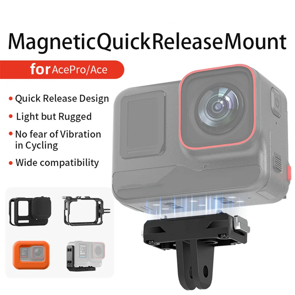 

1PCS Camera Magnetic Adapter Mount for Insta360 Ace Pro/Ace Quick Release Mount Base Camera Tripod Adapter Stand Accessories