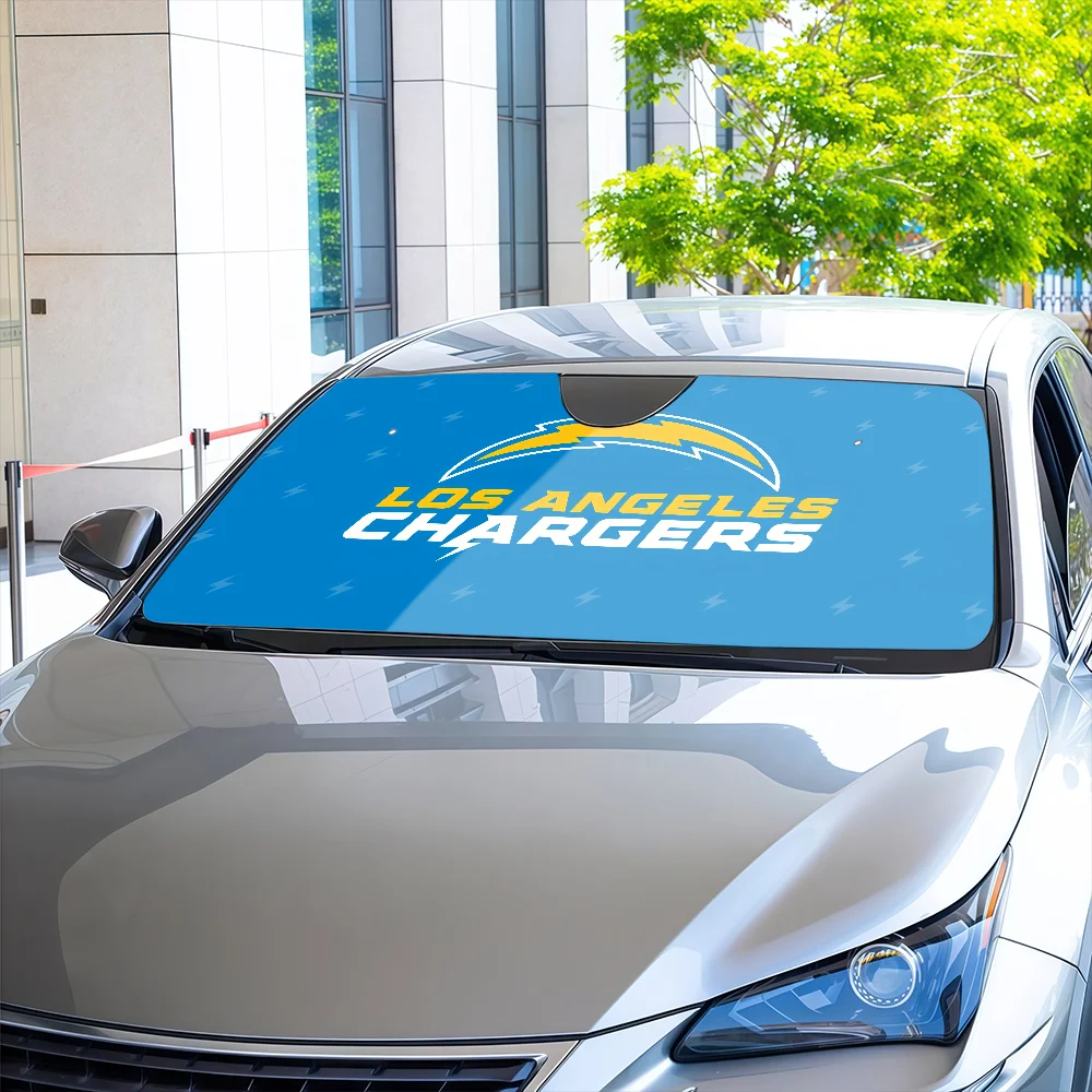 كرة القدم L-Los A-Angeles-C-Chargers حماية من الشمس الزجاج الأمامي ظلة غطاء الشمس الظل السيارات الشمس قناع سيارة يغطي