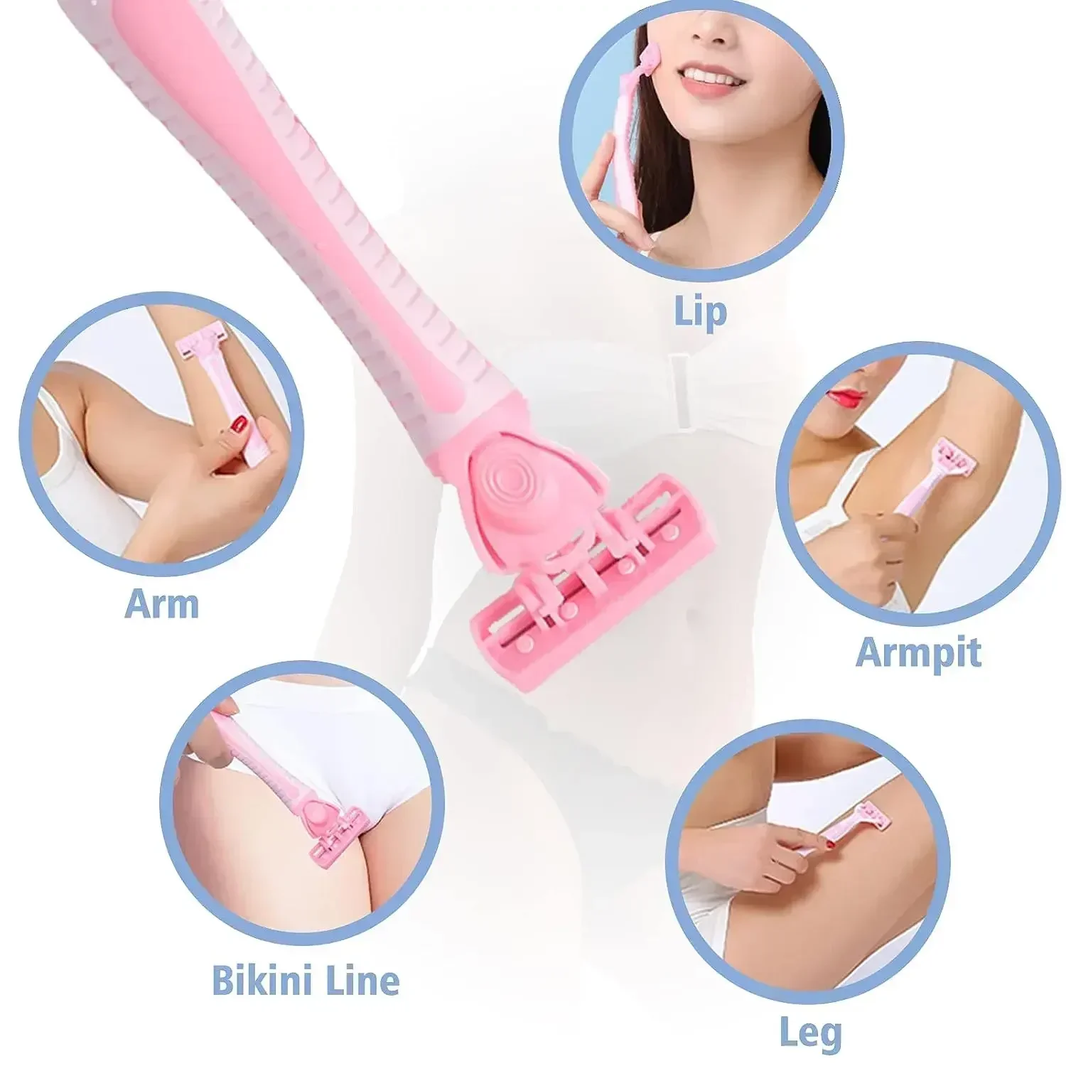 Cuchilla de afeitar de seguridad de calidad para mujer, juego de afeitado para depilación de Bikini, cabezales de repuesto para afeitadora Venus