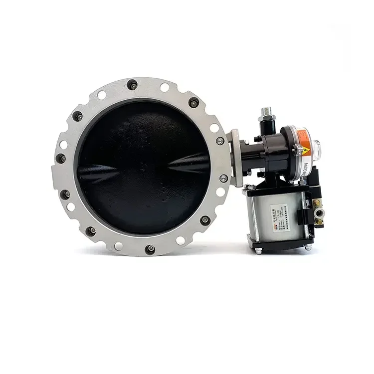 MDW DN300 Pneumatic Actuator Butterfly Powder Valves Stainless Steel Solenoid Valves Assembly for Water Media