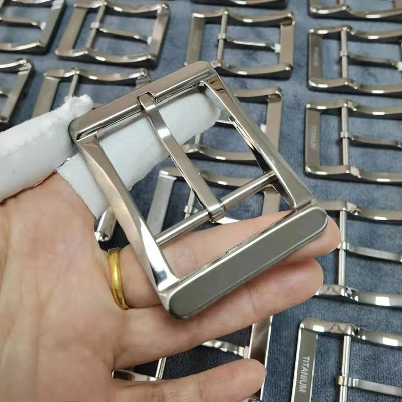 4 سنتيمتر التيتانيوم النقي دبوس مشبك غير قابل للصدأ حزام رجالي مشبك-التيتانيوم معدن المضادة للحساسية حزام أحزمة جلدية رئيس الملحقات