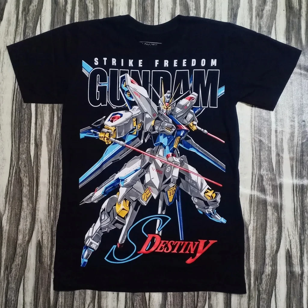Mobile Suit Gundam Anime THE WITCH OF MERCURY STRIKE FREEDOM F90 Printed T-shirt Men's and Women's T-shirt Men's Top 2026 Summer