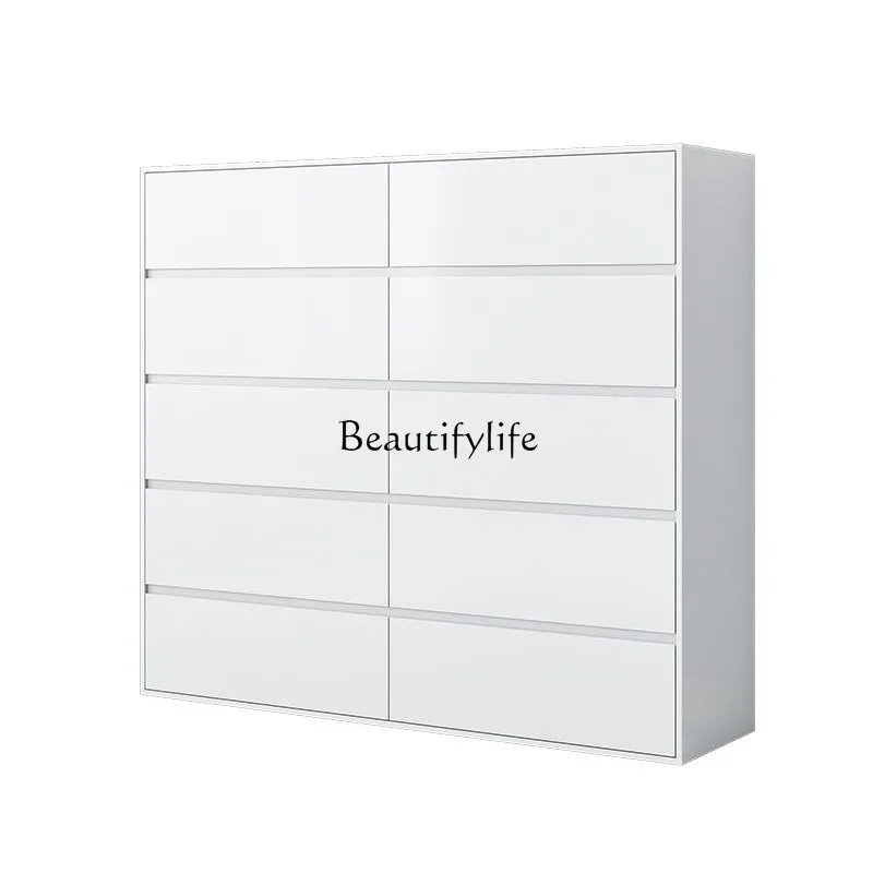 

Household Steel Storage Cabinet Bedroom Storage Wrought Iron TV Drawer Cabinet