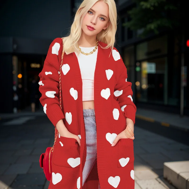 

Вязаный кардиган женский осенне-зимний свободный свитер кардиган Длинный Верхняя Одежда Женская