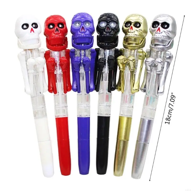 G8TA แปลกใหม่ปากกาปากกา Halloween Skull Pen Funny Writing Pen Refillable สำหรับ Kid Student Reward Supplies Halloween