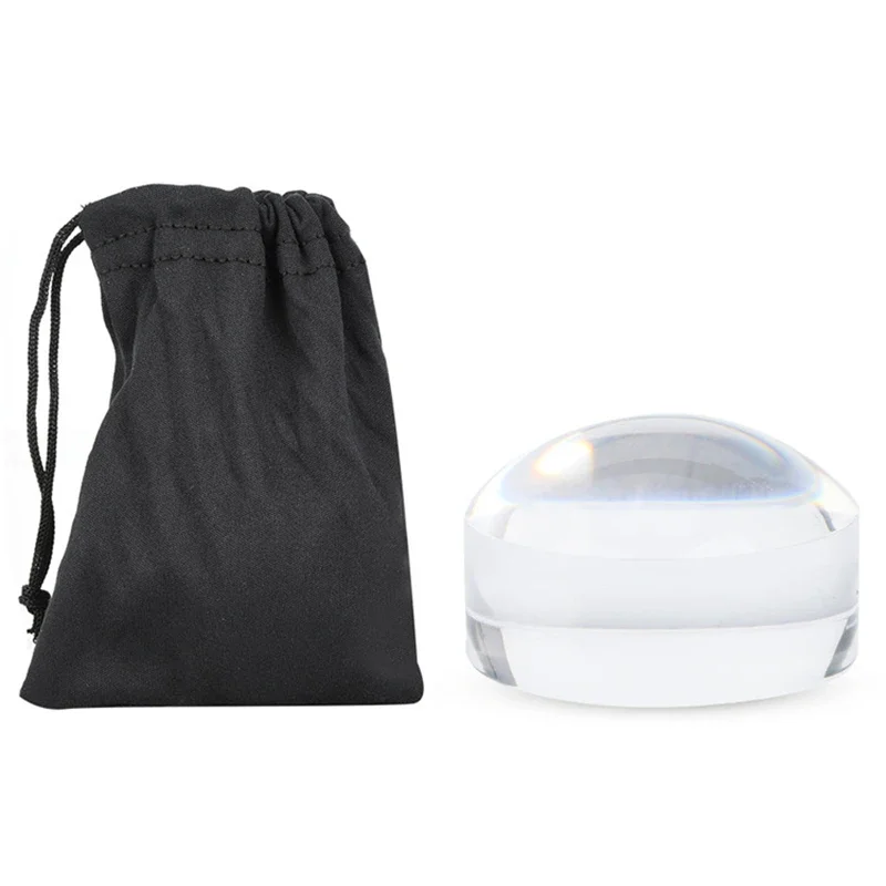 80MM Acrylic Dome Magnifier 6X Paperweight Reading Magnifying Glass Optical Half Ball Lens for Office Table Decoration