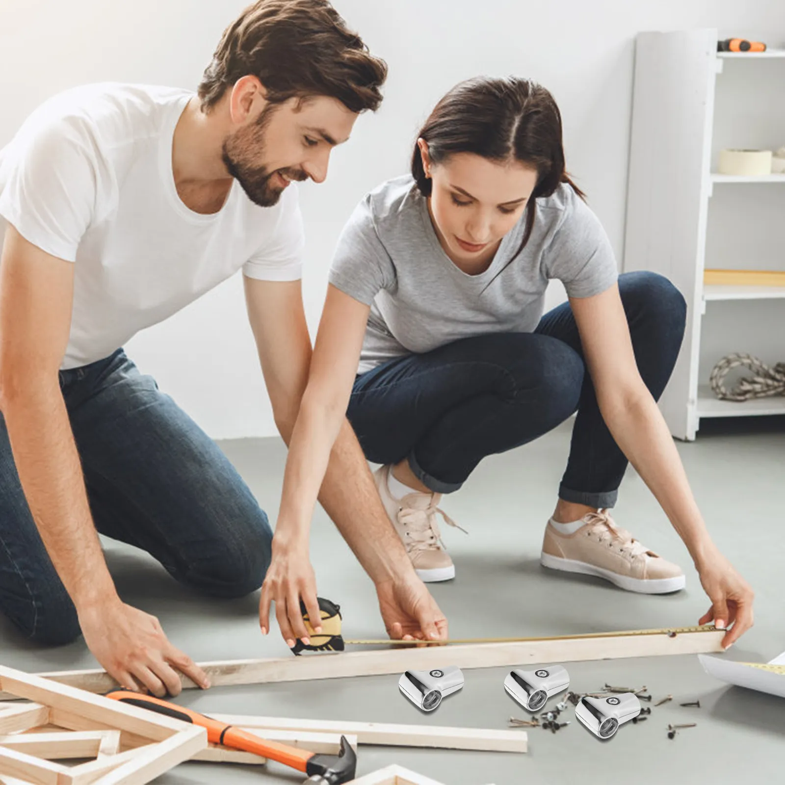 

2 шт. Соединитель из нержавеющей стали для штанги в гардеробе и сушилки, быстрый монтаж, легкая установка