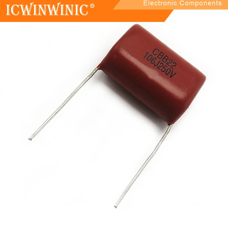 5piece CBB22 Polypropylene Metallized Film Capacitor 250V106J 106K 10UF 250V