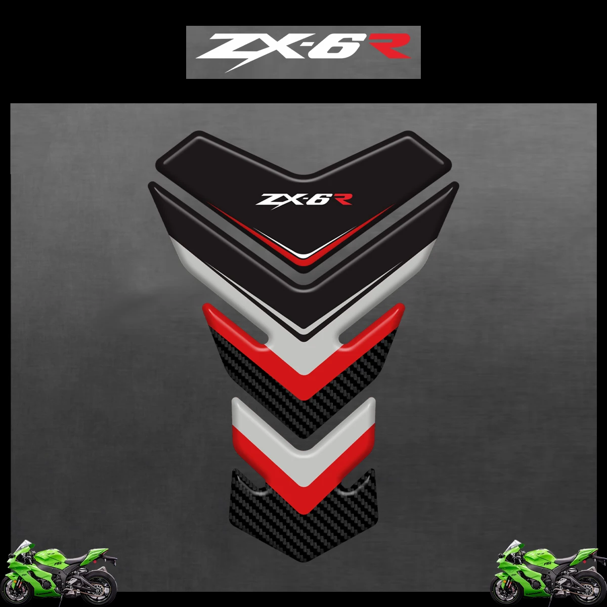 3D Motorcycle Tank Pad Protector Stickers For Kawasaki ZX6R ZX-6R ZX6 R ZX636