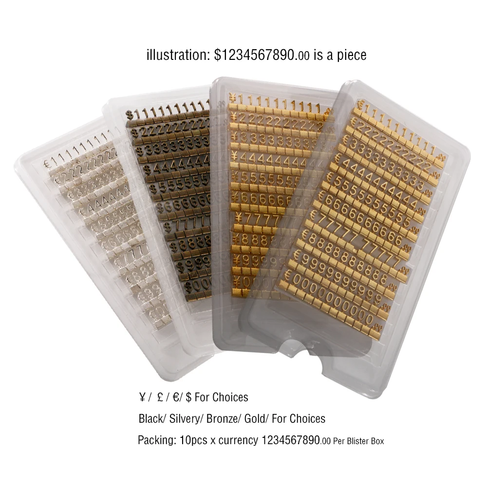 3D โลหะราคาราคาแสดงเดียวกันดิจิตอลราคาก้อนเครื่องประดับป้ายราคานาฬิกา Iphone แท็กราคายูโรดอลลาร์