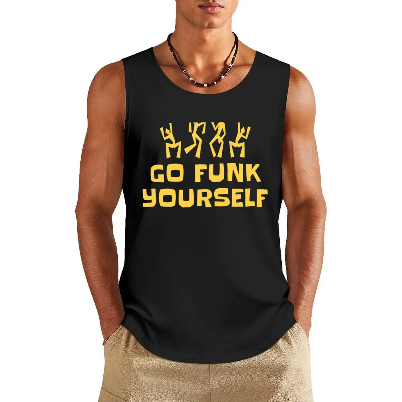 

Go Funk Yourself Tank Top Japanese t-shirt tops clothing men Men's gym