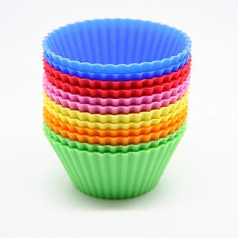 10PCS/Set Cake Cup Silicone Cupcake Baking Cups Kitchen Craft Colour Works Cake Decorating Bakeware Tools