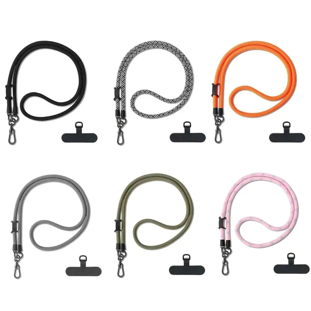 10MM Long Mobile Phone Lanyard Adjustable Cross-body Hanging Shoulder  Anti-Lost Lanyard Straps Rope Cell Phone Accessories
