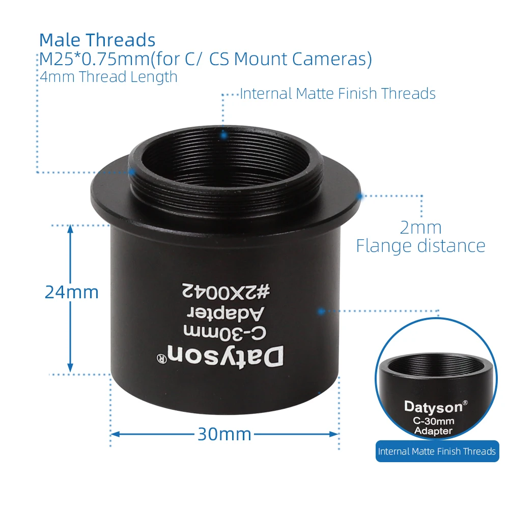 Datyson-c/cs ccdカメラアダプター,コンバーター30mm,カムコーダー,CCTVカメラ,顕微鏡用