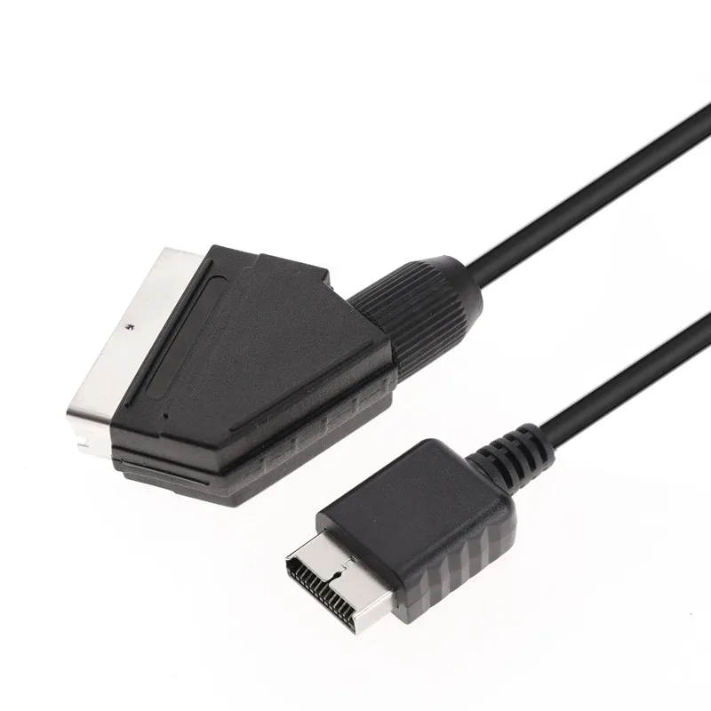 1.8 متر RGB سكارت كابل ل PS1 PS2 PS3 TV AV الرصاص استبدال اتصال لعبة سلك الحبل لوحدة التحكم PAL/NTSC