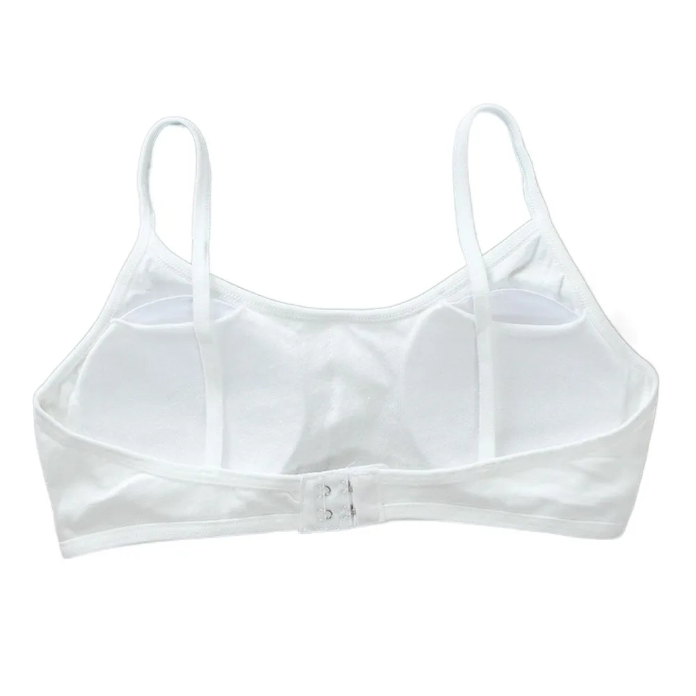 

Cotton Teenage Girls Bras Casual Breathable Kids Sports Training Bra Elastic Developmental Bras Padded Vests