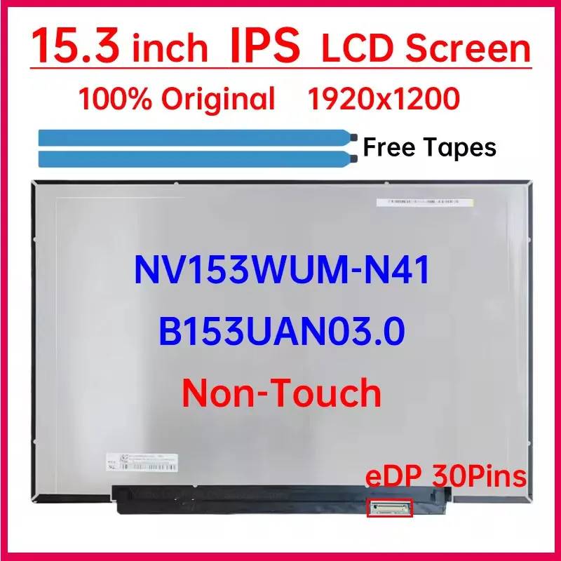

15,3-дюймовый ЖК-экран для ноутбука NV153WUM-N41 B153UAN03.0 для Lenovo IdeaPad Slim 3 15AHP10 15IRH10 15IRH10R 15IRU10, матричная панель дисплея
