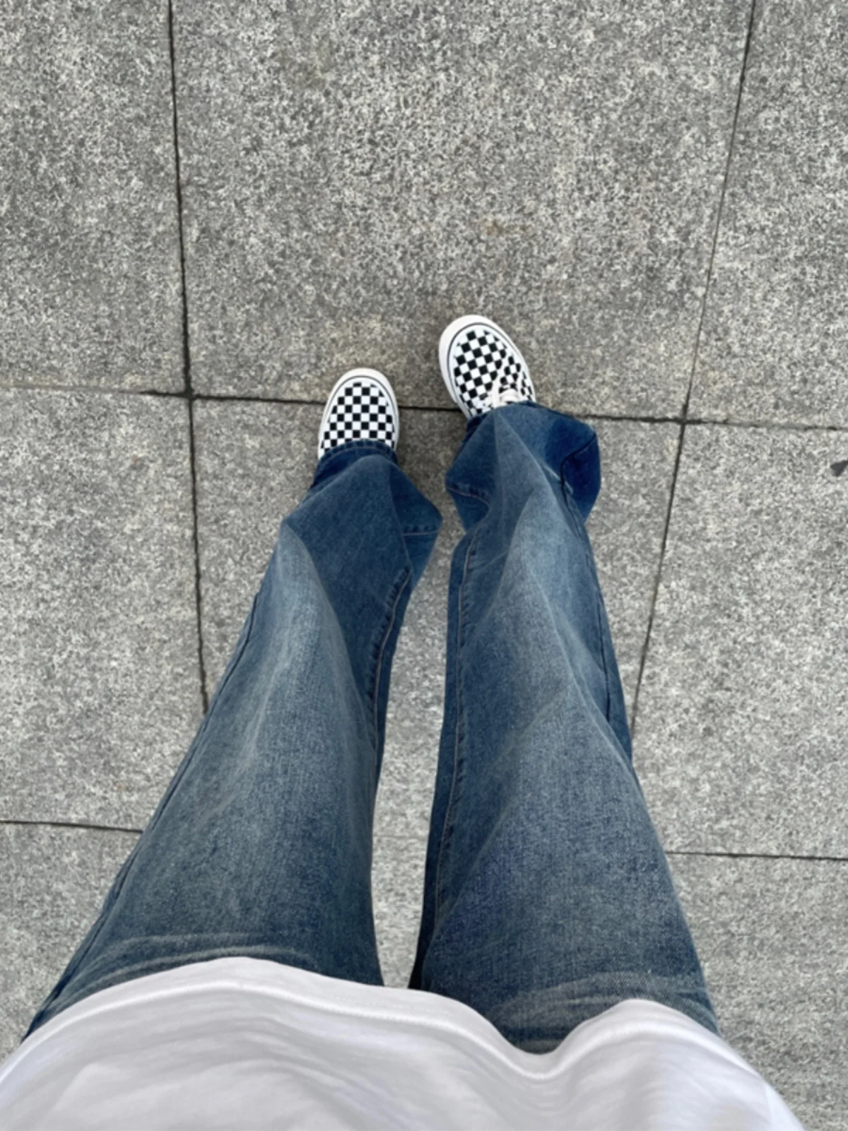 

Deep Blue Men's Jeans Slim Fit Straight Leg American High Street Sle Spring Autumn New Trendy Brand Casual Comfortable